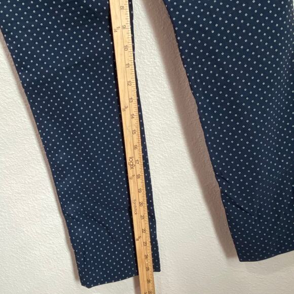 Banana republic sloan crop pants navy blue polkadot‎ size 4 - Picture 7 of 9